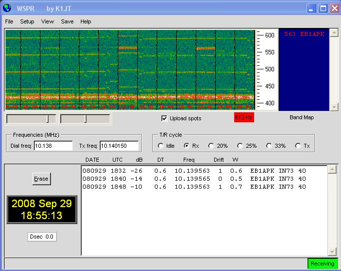 HA6NN's station receives on 10 Mhz WSPR transmissions.