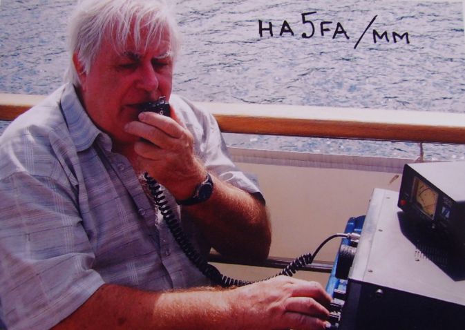 HA5FA/MM operating from a boat sailing on the Adriatic See