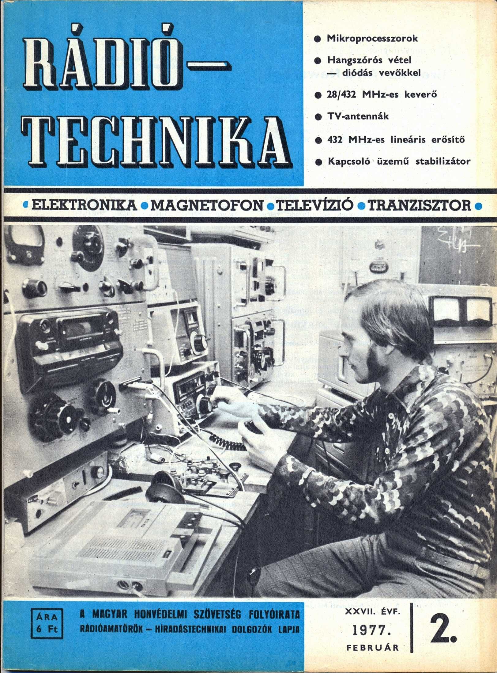 Radiotechnika February 1977 Cover Boy
