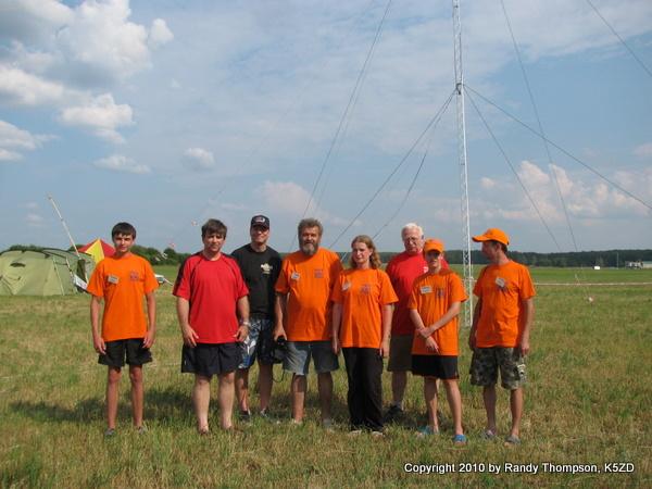 Russian volunteers of WRTC 2010 and HA6ND as Russian-English interpreter